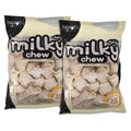 Rena Dogaholic Milky Chews Knotted Bone Dog Treats 15 Pieces Pack Of 2