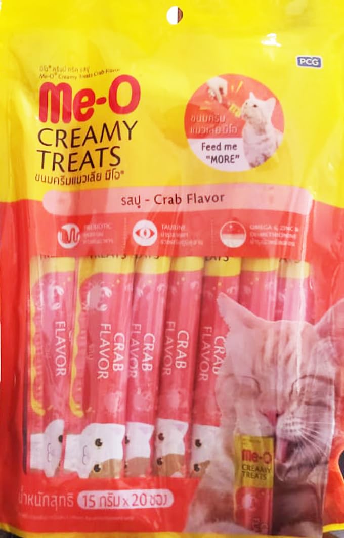 Me O All Life Stages Creamy Cat Treat Crab Flavor Pack Of 20 Sticks
