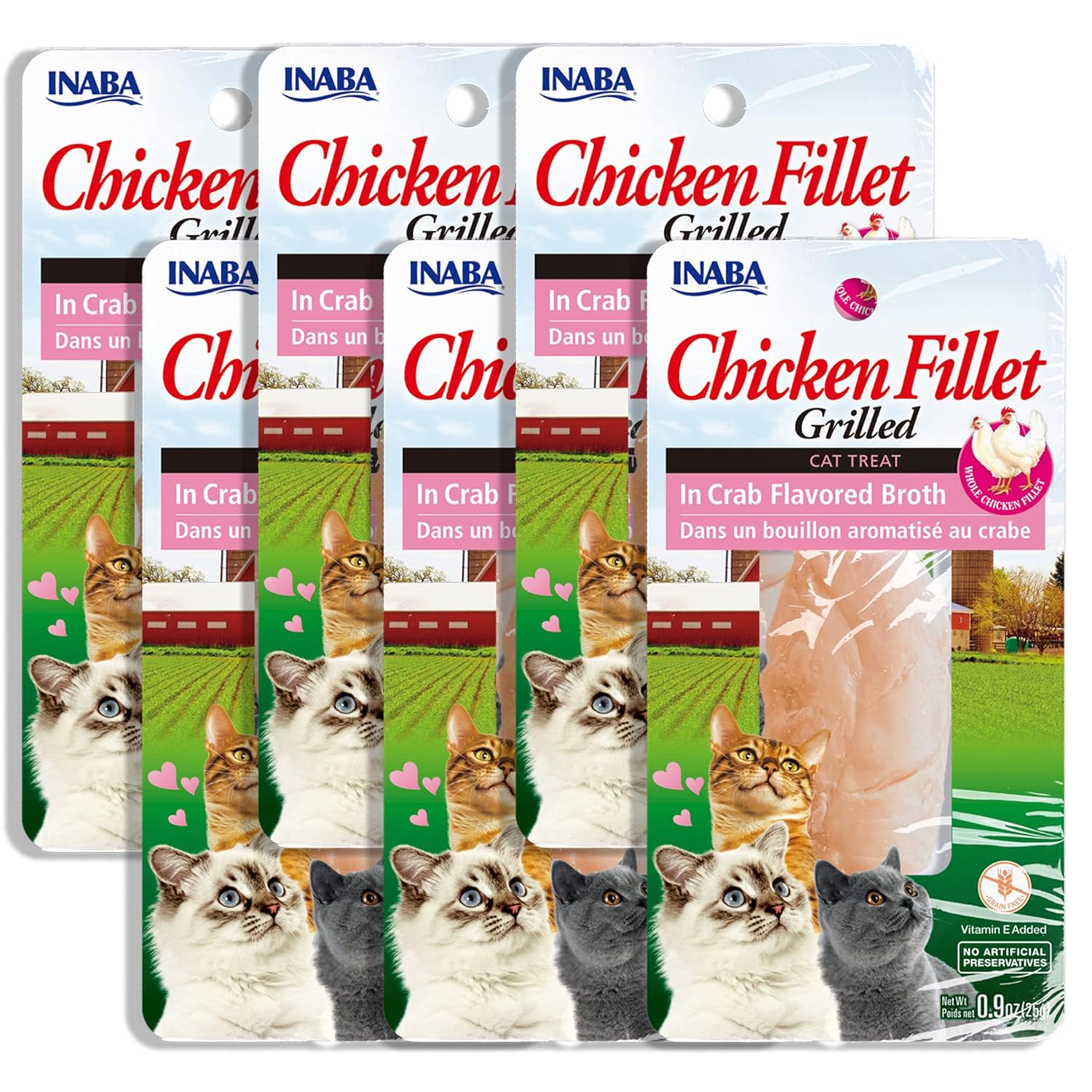 Inaba Grilled Chicken Fillet In Crab Broth Pack Of 6 25 Grams Per Pack All Life Stages Flake