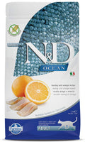 Farmina N D Ocean Herring Orange Cat Food Premium Dry Food Rich Source Of Omega Fatty Acids Low Glycemic Complete Balanced Nutrition For Adult Cats 1 5kg