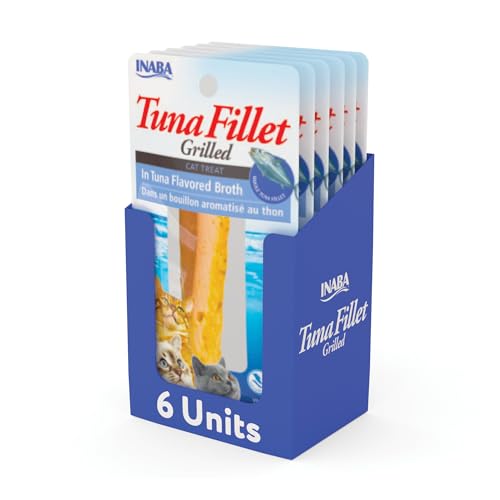 INABA Grilled Tuna Fillet in Tuna Broth Cat Treats 6pk, All Life Stages, Chunk