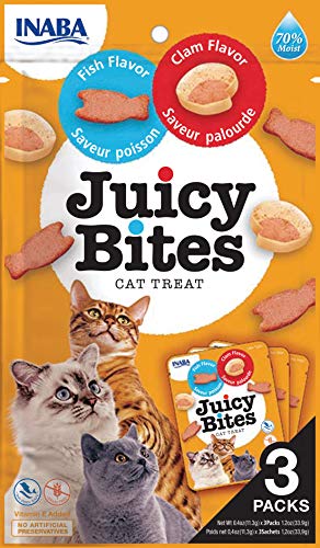 Inaba Juicy Bites Fish & Clam Flavor 33,9G /3 Pouches Per Pack
