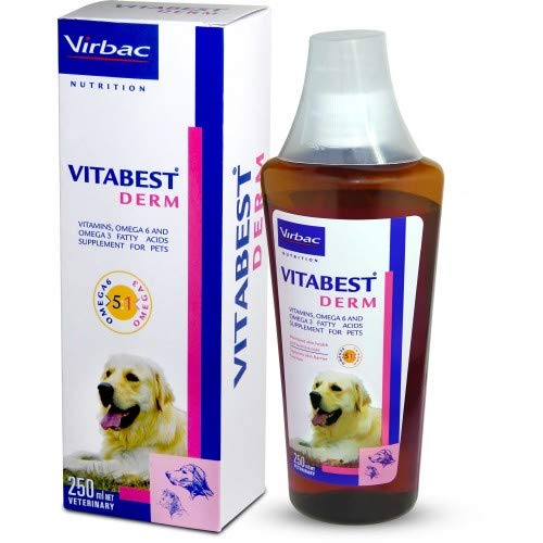 Virbac Vitabest Derm Oral Supplement For Dogs And Cats 250ml By Jolly And Cutie Pets 250 Milliliter 1 Piece Liquid