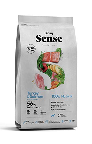 Dibaq Sense Puppy Turkey & Salmon Grain Free (Palatability Guaranteed) 12Kg - Pellet
