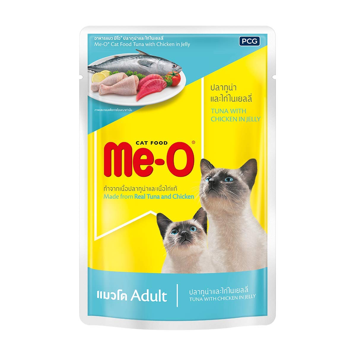 Me O Pouch Wet Cat Food Tuna And Chicken In Jelly 80 G Pack Of 12