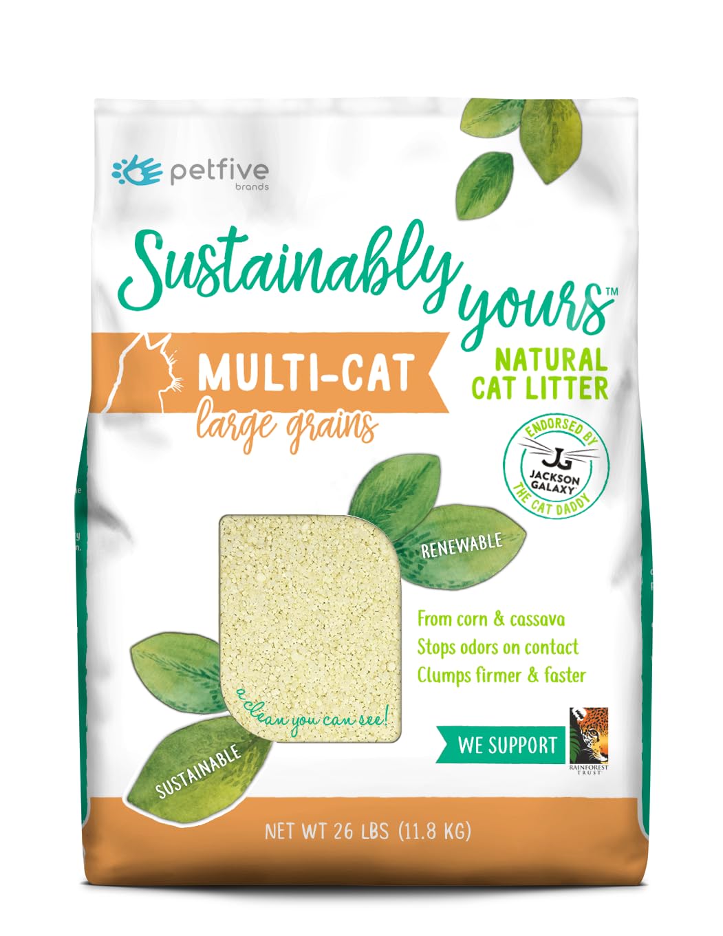 Sustainably Yours Natural Cat Litter Large Grain Multi Cat 11 8 Kg