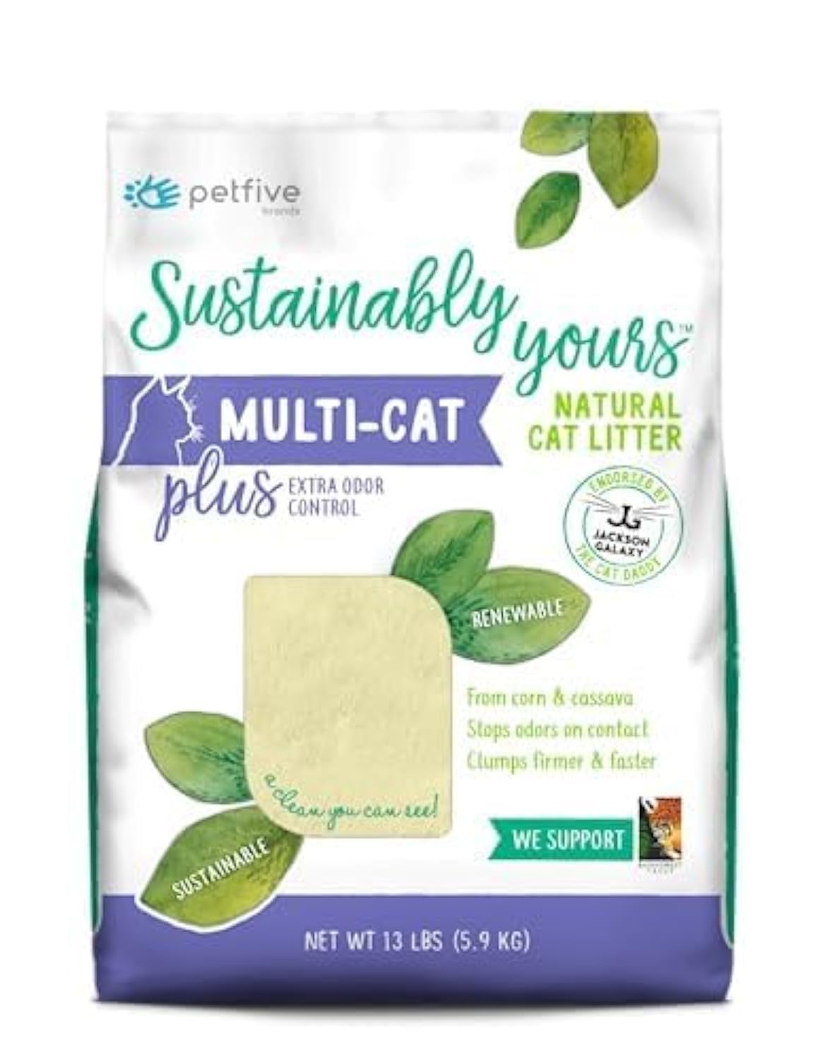 Sustainably Yours Natural Sustainable Multi Cat Litter 5 9 Kg