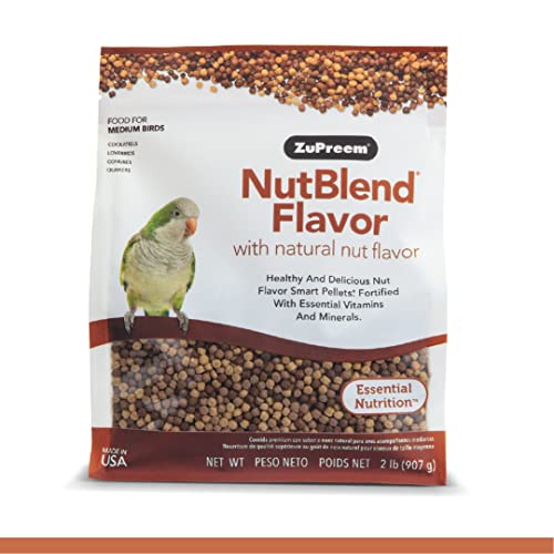 ZuPreem NutBlend Flavor with Natural Nut Flavour Medium Bird Food 907-gm