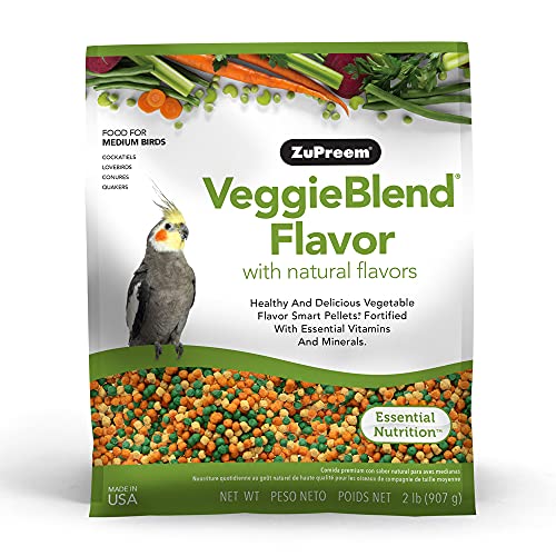 ZuPreem VeggieBlend Flavor with Natural Flavours Medium Bird Food 907-Gm,All Life Stages