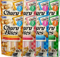 Inaba Churu Bites For Cats Grain Free Soft Chewy Baked Chicken Wrapped Cat Treats With Savory Churu Centers 4 Flavour Variety Packs 2 Each