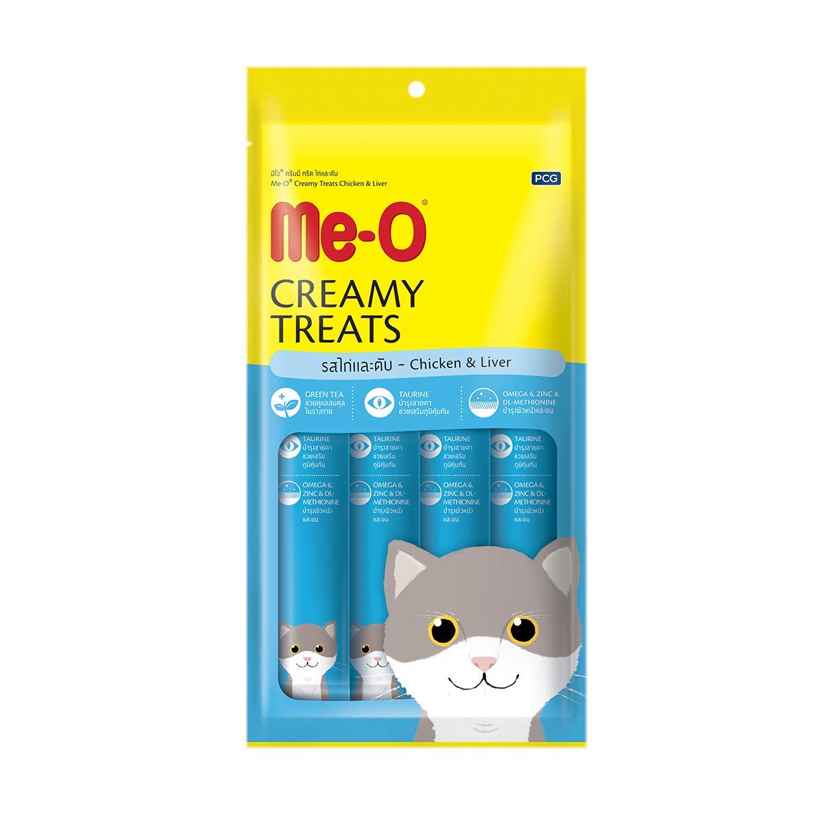 Me O Creamy Cat Treats Chicken Liver Flavor 60 G Pack Of 12 720g For All Life Stages