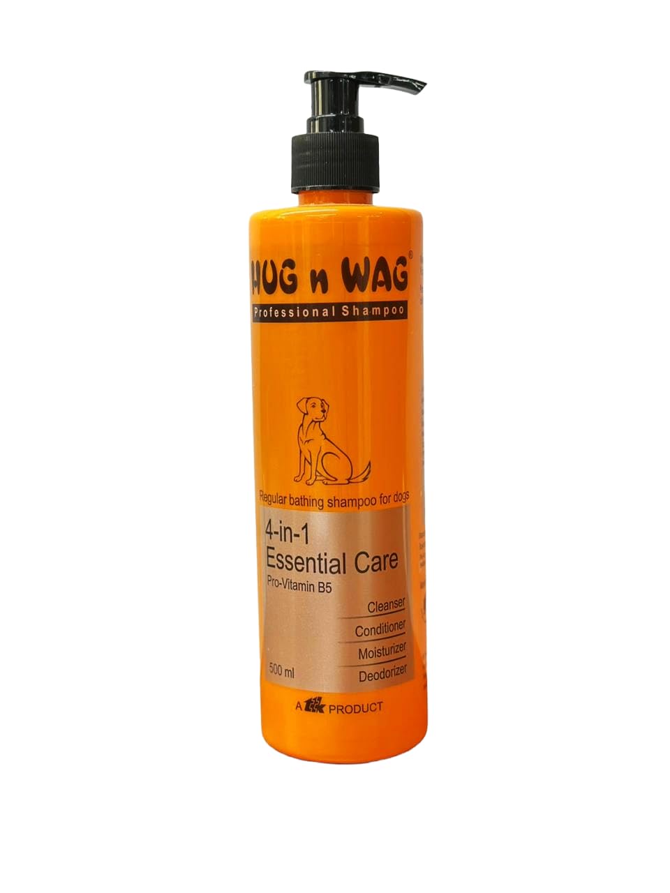 Professional 4 In 1 Dog Shampoo Cleanser Conditioner Moisturizer Deodorizer Orange Peel Oil Pro Vitamin B5 Shampoo For Puppy Dog 500ml Pack Of 1