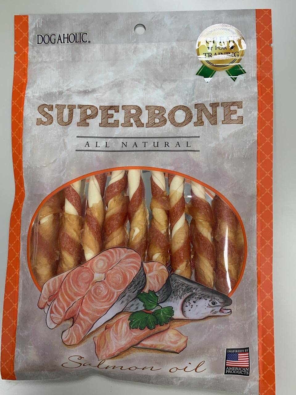 Dogaholic Superbone Stick Treats For Dogs Salmon Oil 9pcs Medium 150 G Pack Of 3
