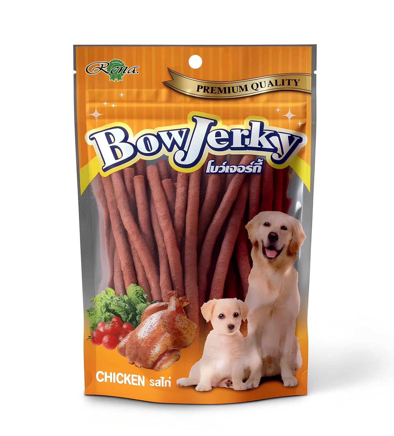 Rena Bow Jerky Dog Treats Chicken Sticks 200g High Protein Dog Treats For Training Reward Healthy Chewy Snacks For Puppies Adult Senior Dogs Soft Digestible Pet Treats