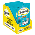 Temptations Crunchy Cat Treats Tempting Tuna Flavour 85 G Pack Of 12 Goodness Of Protein Vitamins Minerals Soft Inside Crunchy Outside