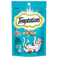 Temptations Crunchy Cat Treats Tempting Tuna Flavour 85 G Goodness Of Protein Vitamins Minerals Soft Inside Crunchy Outside Adult Pebbles