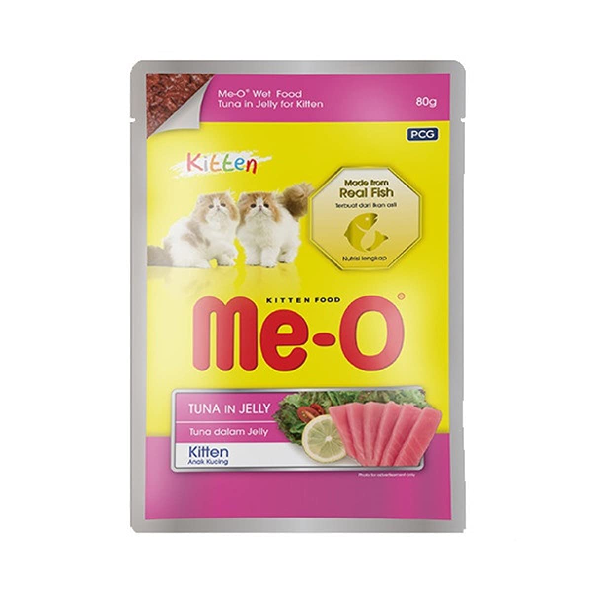 Me O Pouch Kitten Wet Cat Food Tuna In Jelly Flavor 80g Pack Of 6 5 1free