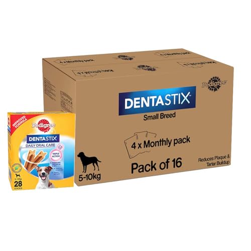 Pedigree Dentastix Oral Care Dog Treat, Adult Small Breed (5-10 kg), 1.76 kg (Pack of 16), Recommended by Vets, Supports Gum Health, Reduces Risk of Gum diseases