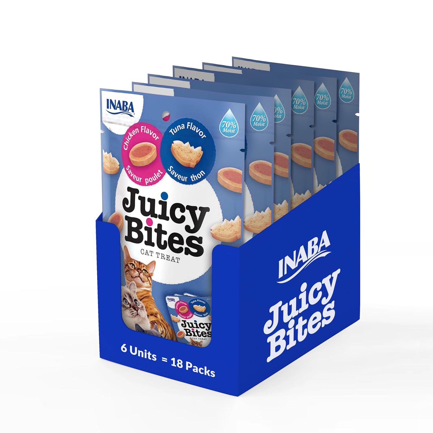 Inaba Juicy Bites Cat Treat Chicken Tuna Flavor 6 Packs All Life Stages Pellet