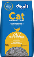 Drools Cat Litter For Multiple Breeds 10kg Lavender Fragrance Pet People Friendly Long Lasting Super Absorbent