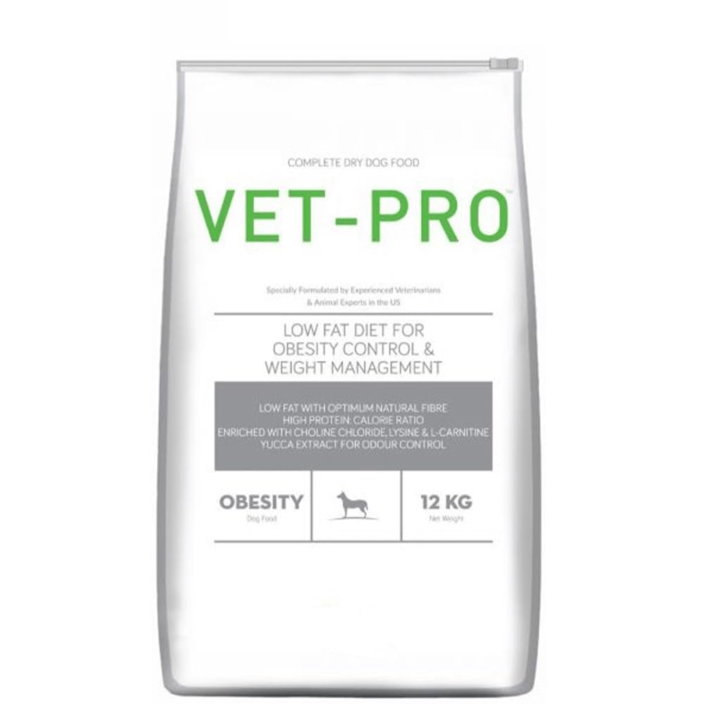 Vet Pro Obesity Pellet Adult Dog Food Chicken Flavor 12 Kg Pack Of 1