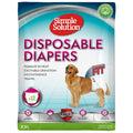 Simple Solution True Fit Disposable Dog Diapers For Female Dogs Super Absorbent With Wetness Indicator Leak Proof Quickly Absorb Liquid For Long Lasting Dryness Xxl Size 56 94cm Waist 12 Pack