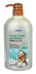 Forcans Long Coat Aloe Shampoo For Dogs 750 Milliliter Shiny Healthy Coat Customised Shampoo Characteristics Of Pure Aloe Vera Gel Moist Moisturizing Effect Gentle To Weak Trouble Prone Skin