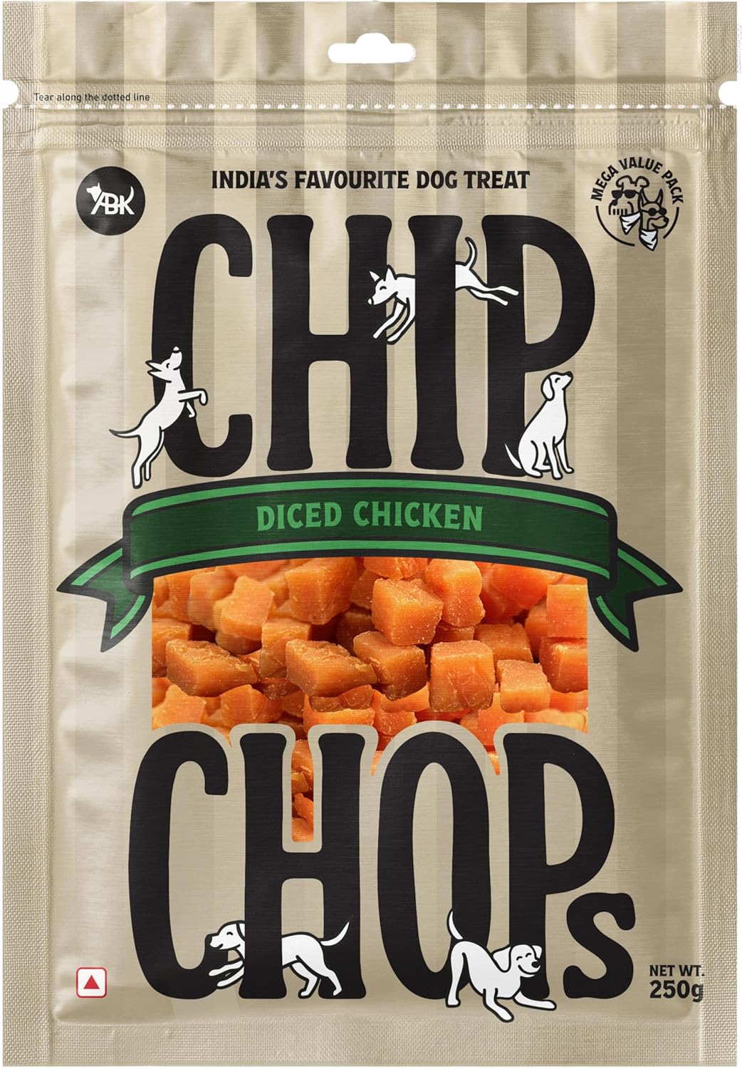 Chip Chops Diced Chicken Dog Treats 250g High Protein Dog Treats For Training Rewards Healthy Chicken Dog Snacks Soft Easily Digestible Treats For All Dog Breeds Puppies
