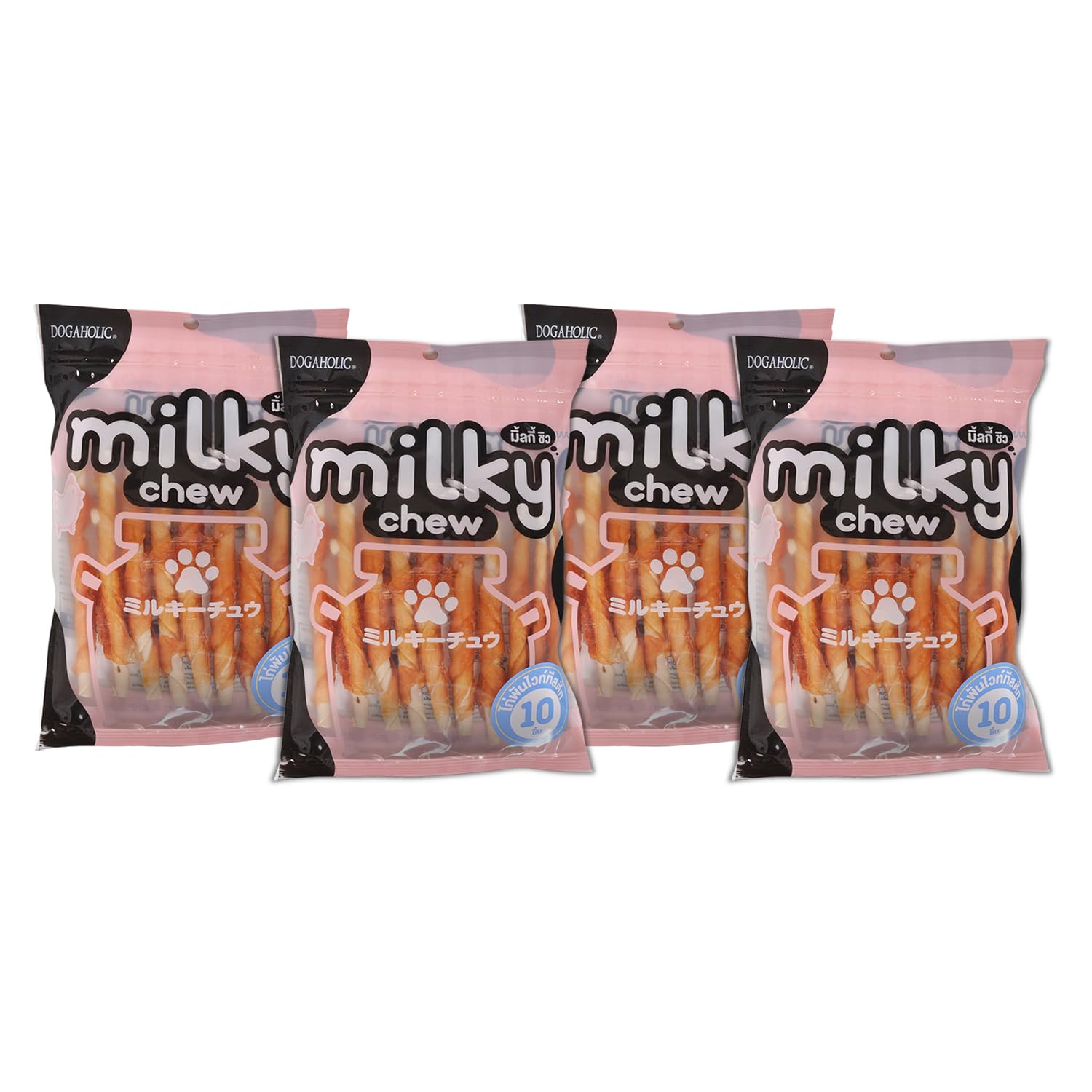Milky Chew Chicken Stick Dog Treats Premium Rawhide Free Milk Flavoured Sticks For Dogs Of All Ages Sizes Nutritional 4 Pack
