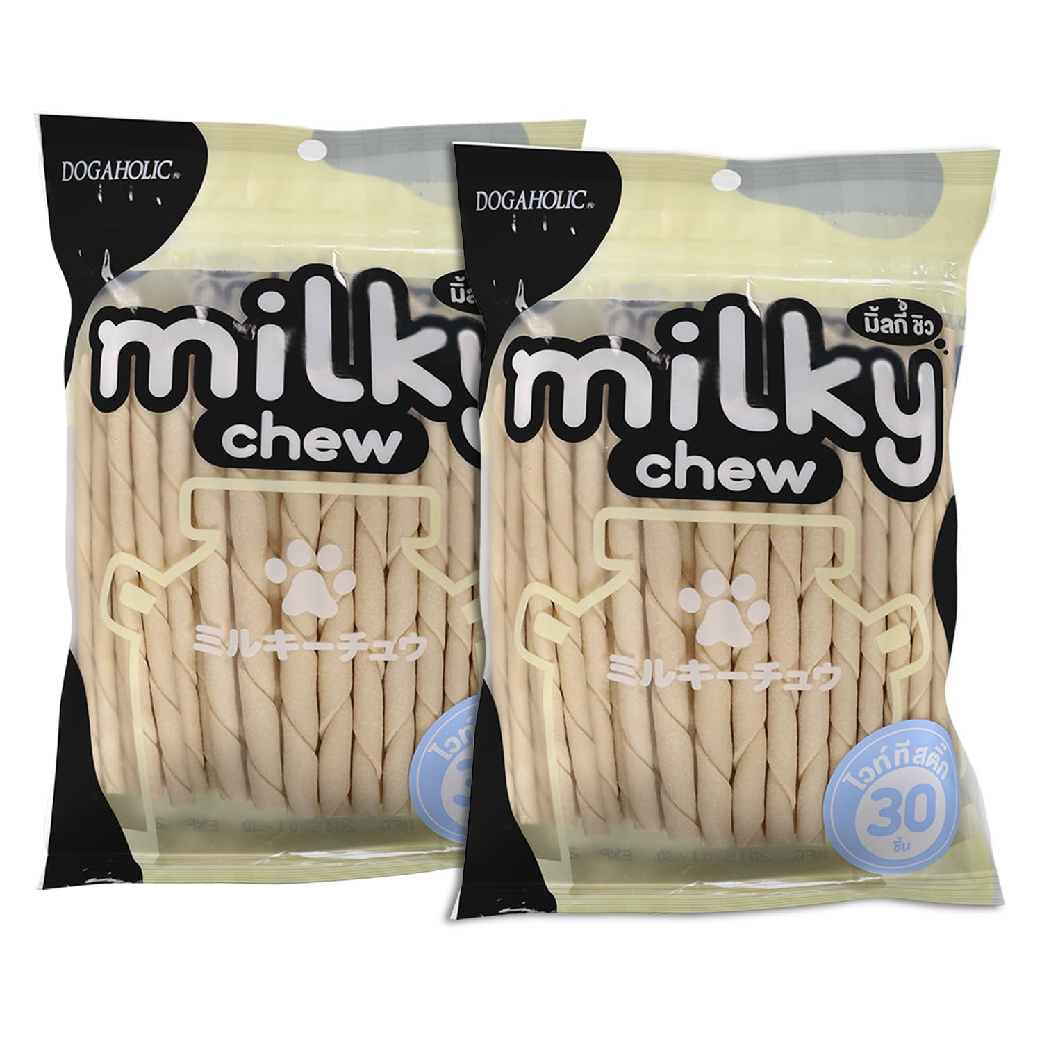 Dogaholic Milky Chew Dog Treats Real Chicken And Milk Protein Rich Dog Snacks Healthy Chewy Dog Treats For Puppies Adult Dogs Calcium Rich Training Reward Treats Pack Of 2 Stick Style