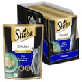 Sheba Fine Premium Adult (1+ Years) Wet Cat Food, Chicken Premium Loaf, 70 g Pouch (Pack of 14), High-moisture gravy cat food for healthy hydration
