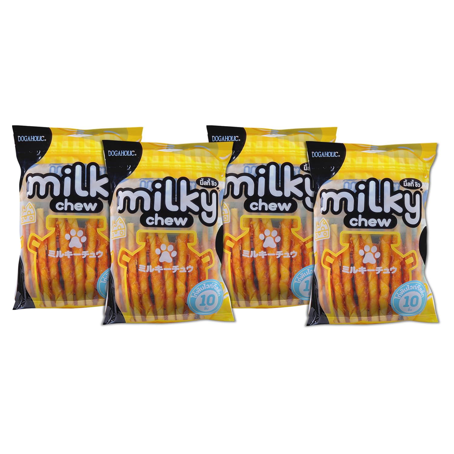 Milky Chew Stick Style Treats For Dogs Premium Cheese Chicken Flavored Dog Snacks Rawhide Free Highly Digestible Treats For All Ages Breeds Strengthens Bones Teeth Pack Of 4