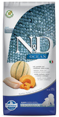 Farmina N D Ocean Puppy Med Maxi Dog Food Cod Pumpkin Cantaloupe Melon Supports Growth Development Complete Food For Puppies 12kg
