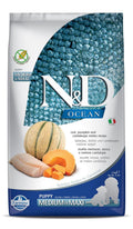 Farmina N D Ocean Puppy Med Maxi Dog Food Cod Pumpkin Cantaloupe Melon Supports Growth Development Complete Food For Puppies Gestating 2 5kg