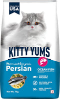 Kitty Yums Adult Persian Dry Cat Food 7kg Pack Ocean Fish Flavour Supports Vision Promotes Healthy Skin Coat Builds Strong Bones Boosts Immunity High Protein For Muscle Development