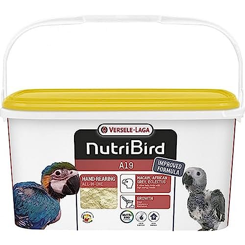 Versele-Laga NutriBird A19 Hand-Rearing powder Food for Macaws, African Greys, eclectus Parrots and Other Baby Birds 3 kg