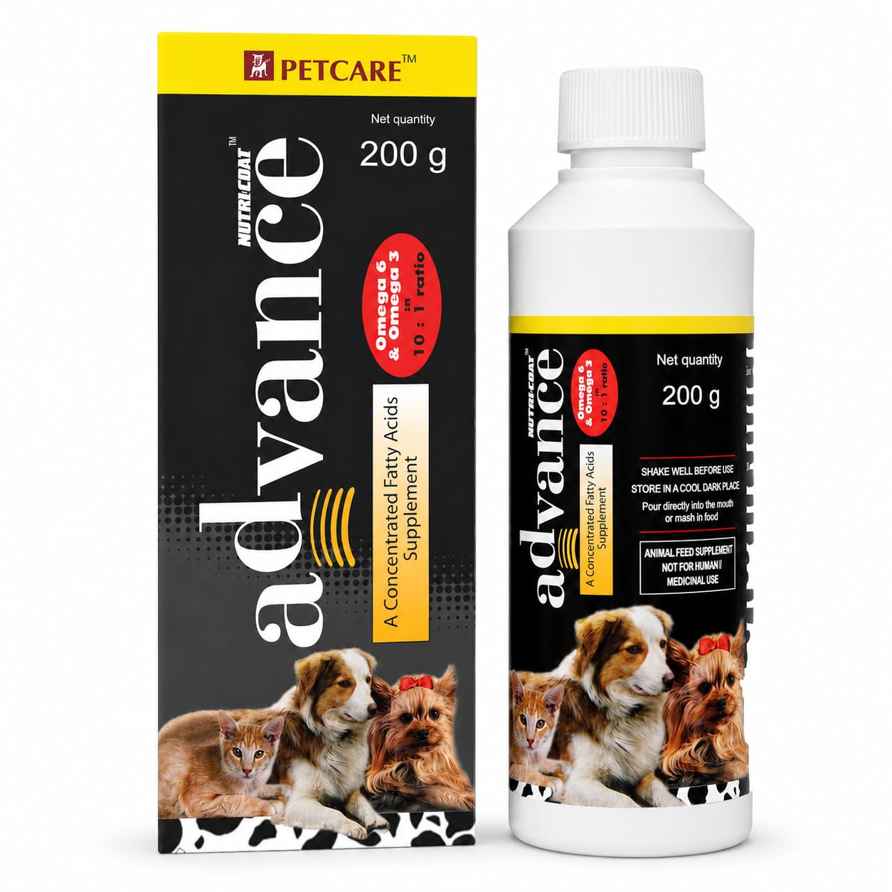 Advance Dog Skin And Fur Supplement Syrup With Omega 3 And 6 Fatty Acids Vitamins Supports Shiny Fur Skin Health Soft Hair Nutrition Daily Feeding Routine For Adult Dogs 200 Ml