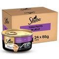 Sheba Deluxe Premium Adult 1 Years Wet Cat Food Tuna Fillets In Jelly 85 G Can Pack Of 24 High Moisture Wet Food For Healthy Hydration