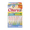 INABA Churu Cat Treats, Grain-free, Lickable Squeezable Cream Purée Cat Treat/Topper with Vitamin E and Taurine, 20 Tubes, Tuna Variety Box