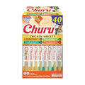 INABA Churu Cat Treats, Grain-Free, Lickable, Squeezable Creamy Purée Cat Treat/Topper with Vitamin E & Taurine, 0.5 Ounces Each Tube, 40 Tubes, Chicken Variety Box