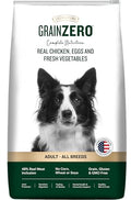 Grain Zero Adult Dry Dog Food 3kg | Real Chicken, Egg & Vegetables | 48% Meat Inclusion, No Grain Formula, Gluten-Free | Promotes Healthy Skin & Coat | All Breeds