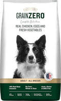 Grain Zero Adult Dry Dog Food 12kg | Real Chicken, Egg & Vegetables | 48% Meat Inclusion, No Grain Formula, Gluten-Free | Promotes Healthy Skin & Coat | All Breeds