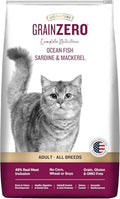 Grain Zero Ocean Fish, Sardine and Mackerel Adult Dry Cat Food 7kg | No Grain Formula, Gluten & GMO-Free | 48% Fresh Fish Inclusion | Taurine for Heart | Promotes Healthy Skin & Coat | All Breeds