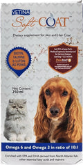 Vetina Soft Coat Dietry Supplement For Skin And Hairs Coat Omega 6 And Omega 3 In Ratio Of 10 1 Fish Oil 200ml Pack Of 2