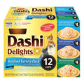 Inaba Dashi Cat Treats Grated Chicken With Bonito Flakes Broth 2 Ounce Cup 12 Cups Total Seafood Variety
