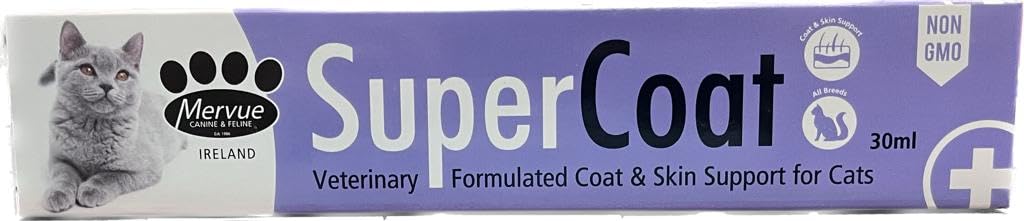 Mervue Supercoat Veterinary Formulated Coat Skin Support For Cats 30ml Pack Of 1