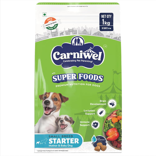 Carniwel Superfoods Starter Dry Dog Food 1kg 100 Vegetarian Fresh Natural Ingredients Highly Palatable Gmo Free Premium Nutrition For Small Dogs