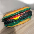 Vinyl Hamburger Squeaky Toy Multicolour Durable And Steady Material Suitable For Puppies Teething