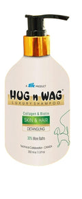 Hug N Wag Luxury Shampoo Skin Hair Care For Dogs Collagen Biotin Formula Detangling Benefits 30 More Baths 350ml