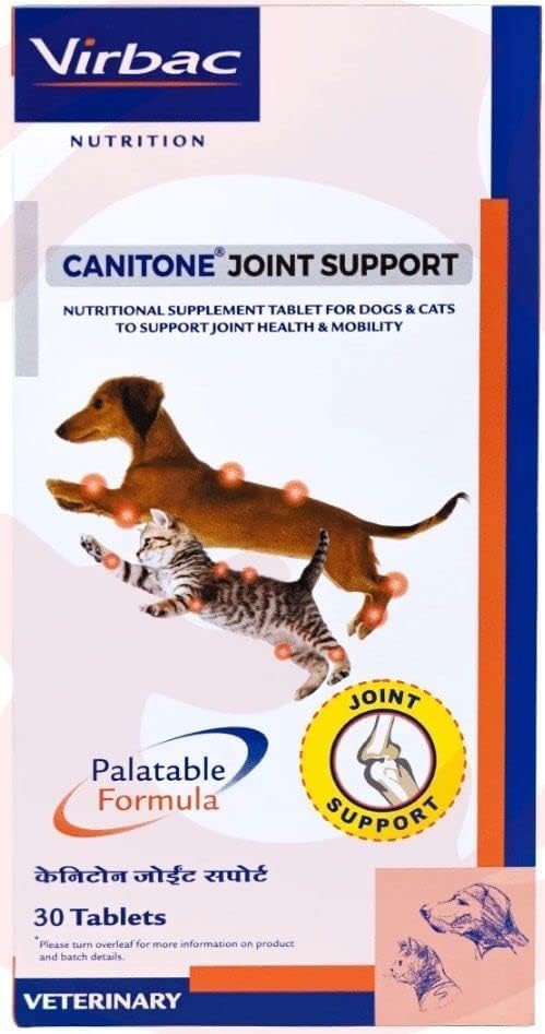 Canitone Joint Support 30 Tablets For Dogs And Cats With Glove